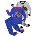 thumbnail image 1 of WIBACKER Kids Boys Motorcyclist 2 Piece Pajamas Set 100% Cotton Pjs for Toddler, 1 of 14