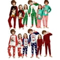thumbnail image 1 of WIBACKER Kids Christmas Plaid Deer Pajamas Long Sleeve Holiday Pjs Set Toddler Boys Girls Xmas Jammies 2-14 Years, 1 of 7