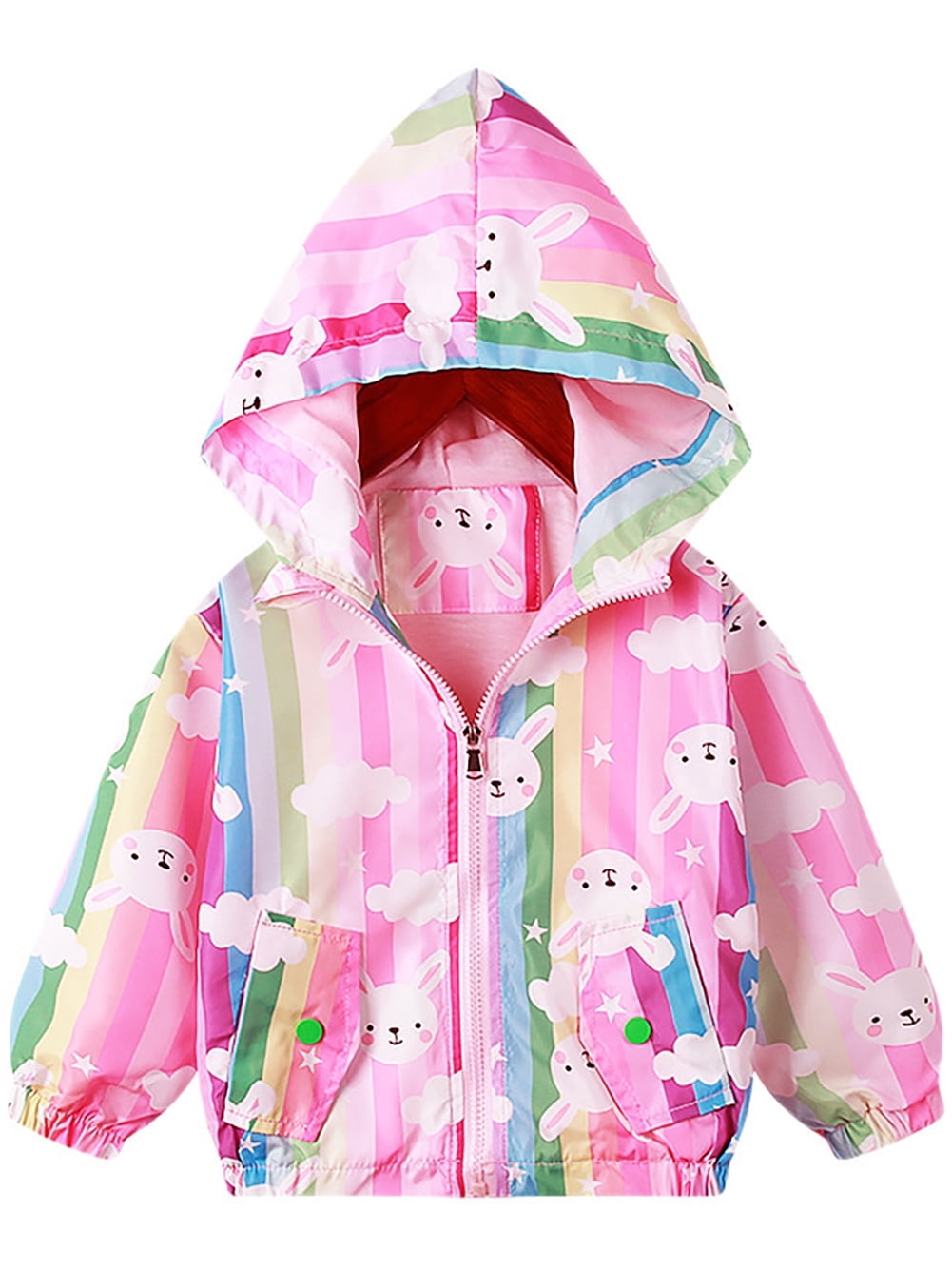 WIBACKER Kids Toddler Girls Zipper Outdoor Coat Lined Lightweight