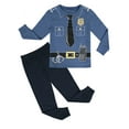 thumbnail image 1 of WIBACKER Toddler and Little Boys Girls Police Officer Pajamas Kids Cotton Halloween Sleepwear Set Policeman Cosplay Costume 4T, 1 of 8