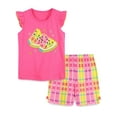 thumbnail image 1 of WIBACKER Little Girl Summer Short Sleeve T Shirt Top Shorts Set Kids 2 Piece Summer Outfits Set - Watermelon, 1 of 8