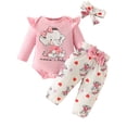 thumbnail image 1 of WIBACKER Mama's Baby Newborn Outfit Baby Girl Going Home Outfits Ruffle Ribbed Romper Top Elephant Pants Set Fall Winter Clothes, 1 of 10