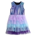 thumbnail image 1 of WIBACKER Mermaid Toddler Tutu Dress Girls Fluffy Tiered Summer Dresses Cute Party Tulle Sundress for Kids 3-7Y, 1 of 10