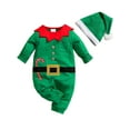 thumbnail image 1 of WIBACKER My First Christmas Baby Boy Girl Cotton Outfit Newborn Elf Santa Costume Set Infant Xmas Cosplay Romper Jumpsuit, 1 of 11
