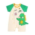 thumbnail image 1 of WIBACKER Newborn-24 Months Baby Girls Boys Short Sleeve Cartoon Romper One Piece Jumpsuit,Dinosaur, 1 of 3