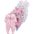 thumbnail image 1 of WIBACKER Newborn Baby Footed Pajamas 100% Cotton Infant Baby Snap Sleepers for Sleep and Play Footies 0-12 Months - 1PC Polka Dots, 1 of 7