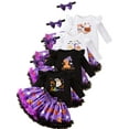 thumbnail image 1 of WIBACKER Newborn Baby Girl My 1st Halloween Skirt Outfit, Infant Pumpkin Dress, Toddler Romper Tutu Skirt Headband Set, 1 of 10