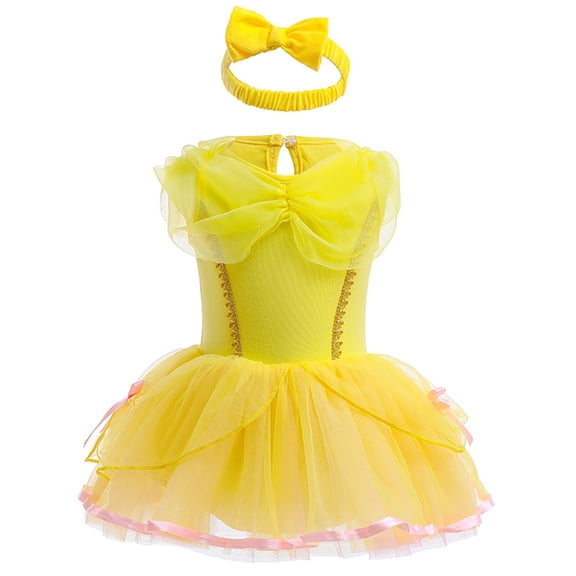 WIBACKER Newborn Baby Girls Romper Tutu Dress 3-18M Princess Bodysuit Tulle Dresses with Headband Birthday Christmas Halloween Costume