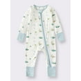 thumbnail image 1 of WIBACKER Newborn Viscose from Bamboo Sleeper 2-Way Zipper Pajamas for Baby Boys & Baby Girls Snug Fit One Piece, 1 of 10