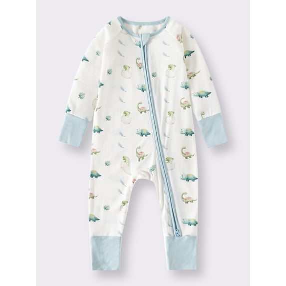 WIBACKER Newborn Viscose from Bamboo Sleeper 2-Way Zipper Pajamas for Baby Boys & Baby Girls Snug Fit One Piece