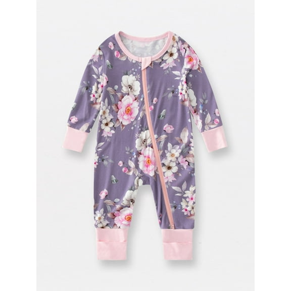 WIBACKER Newborn Viscose from Bamboo Sleeper 2-Way Zipper Pajamas for Baby Boys & Baby Girls Snug Fit One Piece