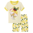 thumbnail image 1 of WIBACKER Pineapple Pajamas for Girls - Cotton Unicorn Chick Summer Short Sleeve Kid PJ Set 2-9 Years, 1 of 11