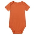 thumbnail image 1 of WIBACKER Soft Bamboo Rayon Baby Boys Short Sleeve Bodysuit Solid Color Onesie for Infant Girls, 1 of 5