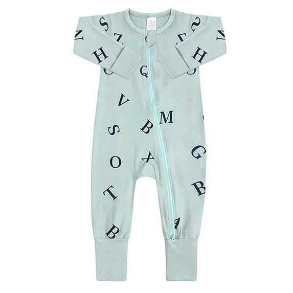 WIBACKER Soft Cotton Pajamas for Infant Baby Boys, 2 Way Zipper Sleeper, Footed and Footless PJs