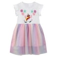thumbnail image 1 of WIBACKER Summer Little Girl's Casual Cotton Dress Ruffled Sleeve Party Tutu Dresses - Flower Unicorn, 1 of 6