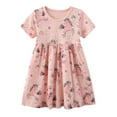 thumbnail image 1 of WIBACKER Summer Little Girl's Casual Cotton Dress Short Sleeve Party Tutu Dresses - Unicorn, 1 of 6