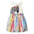 thumbnail image 1 of WIBACKER Summer Toddler Girl's Casual Cotton Dress Short Sleeve Party Tutu Dresses for Kids Beach - Zebra, 1 of 8