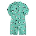 thumbnail image 1 of WIBACKER Toddler Baby Boys UPF 50+ Penguin Long Sleeve One Piece Rash Guard Infant Swimsuit with Zipper Bathing Suit, 1 of 9