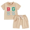 thumbnail image 1 of WIBACKER Toddler Baby Girl Summer Clothes Short Sleeve T Shirt Casual Shorts Sets Sister Matching Outfits, 1 of 9
