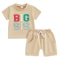 thumbnail image 1 of WIBACKER Toddler Baby Girl Boy Summer Clothes Short Sleeve T Shirt Casual Shorts Sets Sister Brother Matching Outfits, 1 of 9