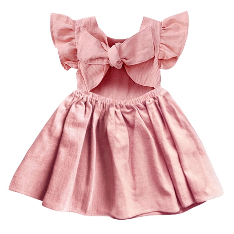 Wibacker Toddler Baby Girl Dress Summer Cotton Linen Ruffle Halter Sleeveless Kids Casual Beach Party Dresses 2-5 Years Wibacker Toddler Baby Girl Dress Summer Cotton Linen Ruffle Halter Sleeveless Kids Casual Beach Party Dresses 2-5 Years