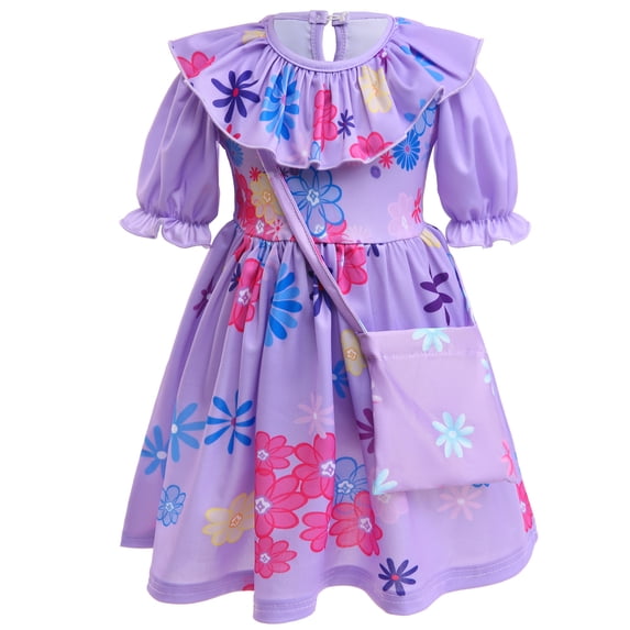WIBACKER Toddler Baby Girl Princess Dress with a Bag Kids Girls Ball Gown Fancy Cosplay Costume for Birthday Halloween Christmas Party