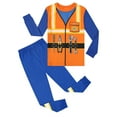 thumbnail image 1 of WIBACKER Toddler Boys Construction Worker Cotton Sleepwear Halloween Pajamas Set Long Sleeve 2Pcs Cosplay Costume, 1 of 8