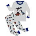 thumbnail image 1 of WIBACKER Toddlers Little Boys' 2-Piece Snug-Fit 100% Cotton Pajama Set Kids Dinosaur Sleepwear 7T, 1 of 8