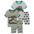 thumbnail image 1 of WIBACKER Toddler Boys Pajamas Short Sets Excavator Cotton 4 Piece Vehicle Pjs Sleepwear Summer Clothes Kids Jammies 2-9Y, 1 of 12