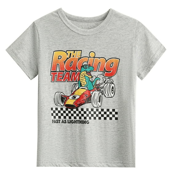 WIBACKER Toddler Boys Shirts Short-Sleeve Little Kids T-shirts Boys' Tops, Tees & Shirts Graphic Tee Age for 2-7 Years