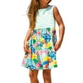 thumbnail image 1 of WIBACKER Toddler Girls Striped Summer Beach Sleeveless Dress Birthday Sundress Everyday Dresses for Kids, 1 of 9