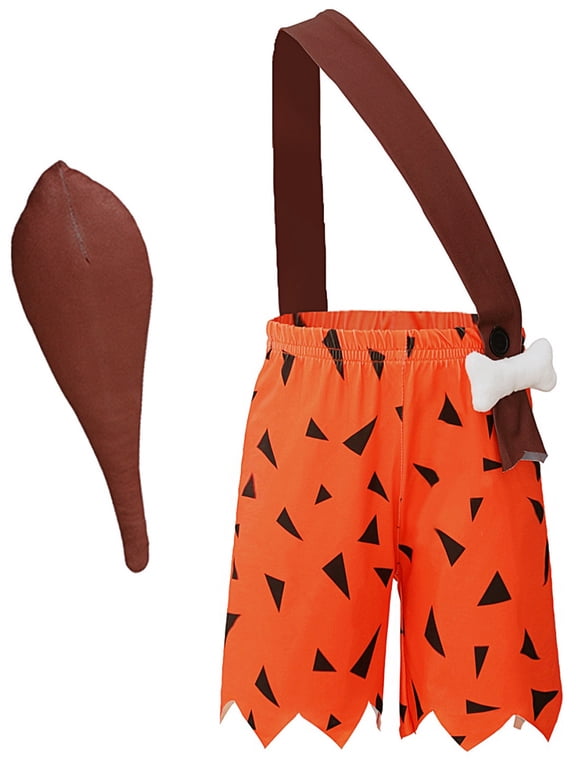 Toddler Kids Caveman Costume Historical Stone Age Cavegirl Birthday Outfit Baby Girls Boy Halloween Cosplay Dress Up
