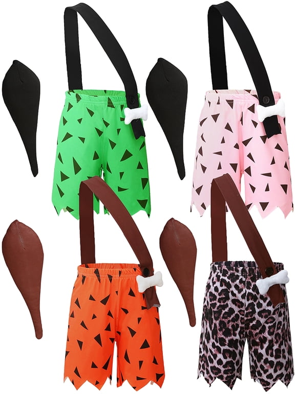 Toddler Kids Caveman Costume Historical Stone Age Cavegirl Birthday Outfit Baby Girls Boy Halloween Cosplay Dress Up