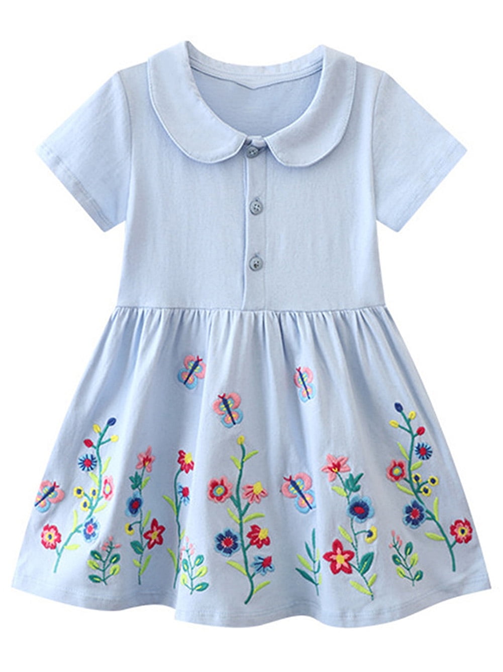 Children's Cartoon Print Short Sleeve Casual Dress main image 1