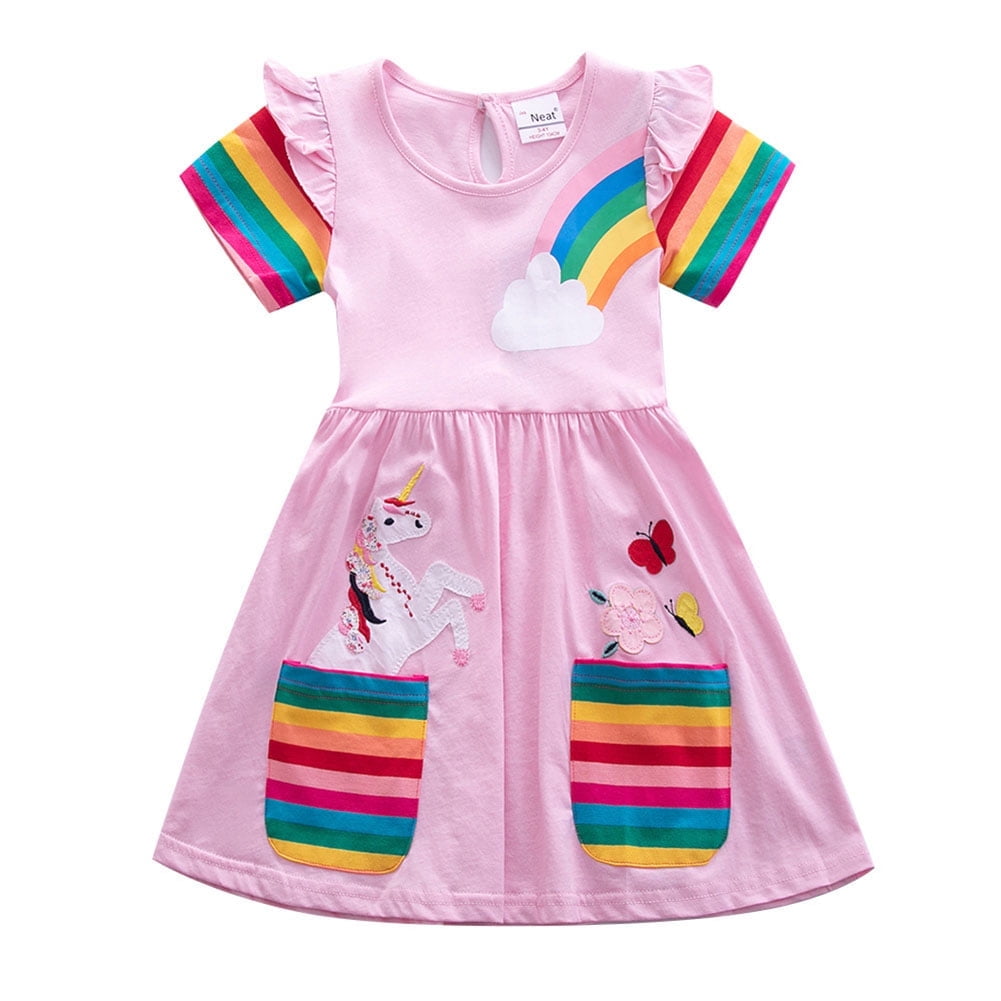 cotton on unicorn dress Cotton Kids Aqua Unicorn & Castle Dress 2