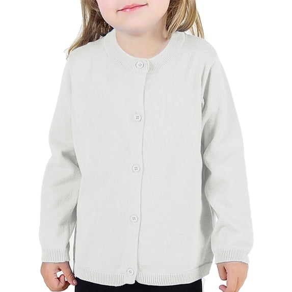 WIBACKER Toddler & Little Boy Girl School Uniform Cardigan Sweater Baby Basic Button Knit Tops