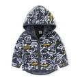 thumbnail image 1 of WIBACKER Little Boys Polar Fleece Jacket Hooded Kids Autumn Winter Long Sleeve Thick Warm Outerwear - Dinosaur, 1 of 5