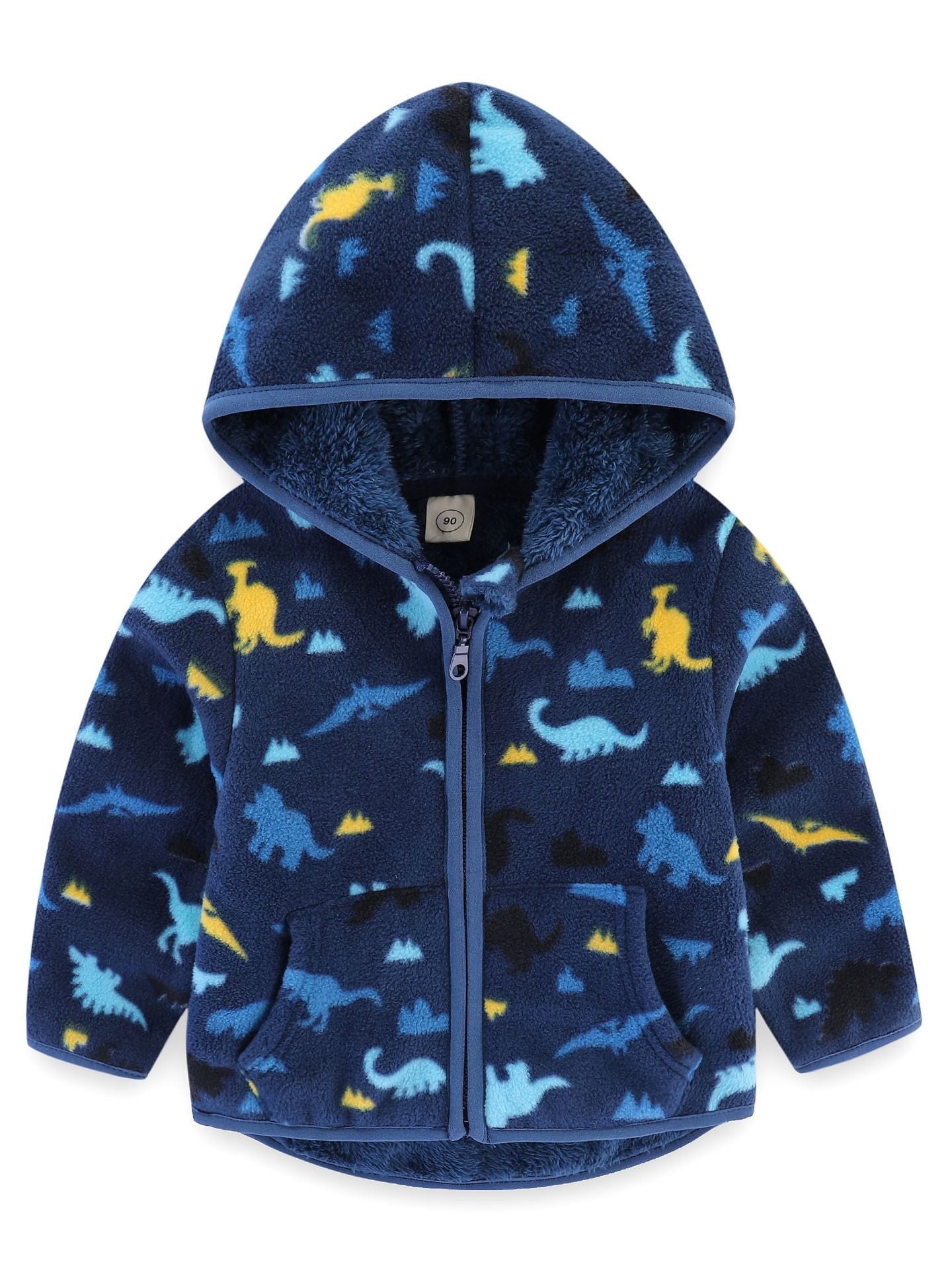 Boy Winter Dress-Hooded Shirt With Pajama Fleece