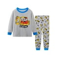 thumbnail image 1 of WIBACKER Toddler and Little Boys 2-Piece Cotton Pajamas Long Sleeve Fall Winter PJ Set Kid Excavator Sleepwear, 1 of 7