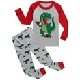 thumbnail image 1 of WIBACKER Toddlers and Little Boys Snug-Fit 100% Cotton Pajama Sleepwear Sets Kids Long Sleeve Dinosaur Pjs Size 3-8T, 1 of 10
