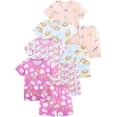 thumbnail image 1 of WIBACKER Two-Piece Pajamas for Girls Cute Rainbow Summer Short Sleeve PJ Set Kids Sleepwear 3-8T, 1 of 7