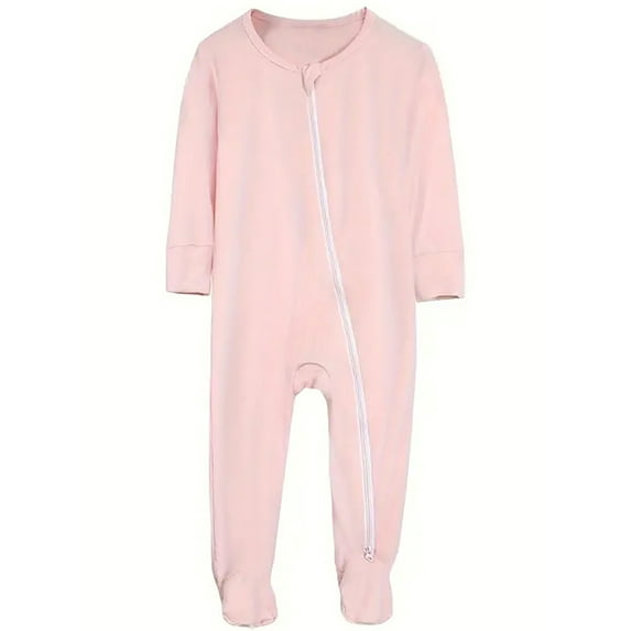 WIBACKER Unisex Baby Bamboo Footies Pajamas, Buttery Soft Sleep 'N Play PJs, 2-Way Zipper Closure, 0-18 Months