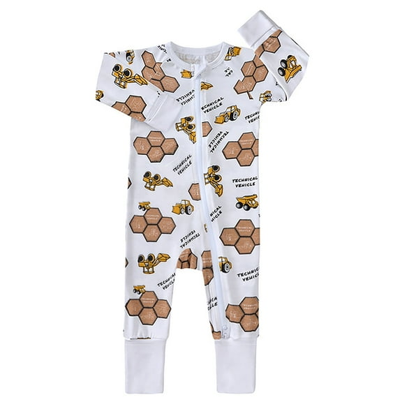 WIBACKER Viscose from Bamboo Footless Pajamas for Infant Baby Boys Zipper Pjs Sleep 'N Play Footed Romper 0-24M