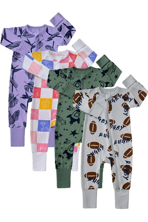 Viscose from Bamboo Footless Pajamas for Newborn Baby Boys Zipper Pjs Sleep 'N Play Footed Romper 0-24M