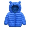 thumbnail image 1 of WIBACKER Winter Down Coats for Kids Baby Boys Girls Light Puffer Padded Jacket Bear Hoods Toddler Outerwear, 1 of 8