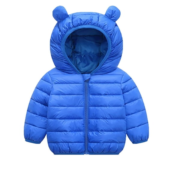 WIBACKER Winter Down Coats for Kids Baby Boys Girls Light Puffer Padded Jacket Bear Hoods Toddler Outerwear