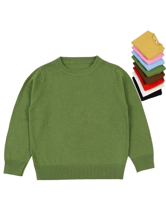 Winter Toddler Baby Boys Sweater Girls Pullover Sweatshirt Little Kids Solid Casual Tops