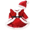 thumbnail image 1 of WIBAKCER Newborn Baby Girl Christmas Outfits Toddler Santa Long Sleeve Romper Dress Hat Cosplay Santa Clothes Set 0-18 Months, 1 of 7