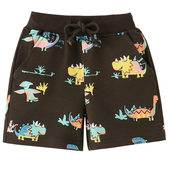 WIBAKCER Toddler Baby Boys Cotton Shorts with Drawstring Summer Shorts Little Boys Clothes Dinosaur Sport Shorts