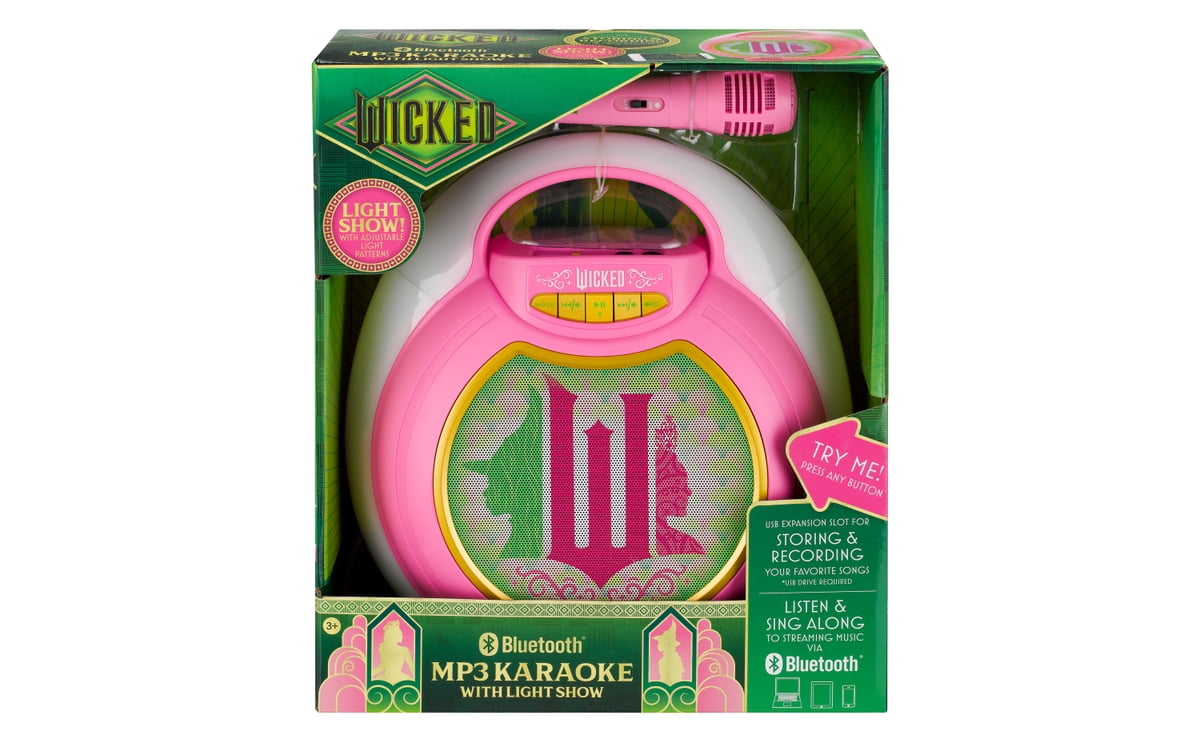 WICKED, Bluetooth Karaoke Machine with Lights and Corded